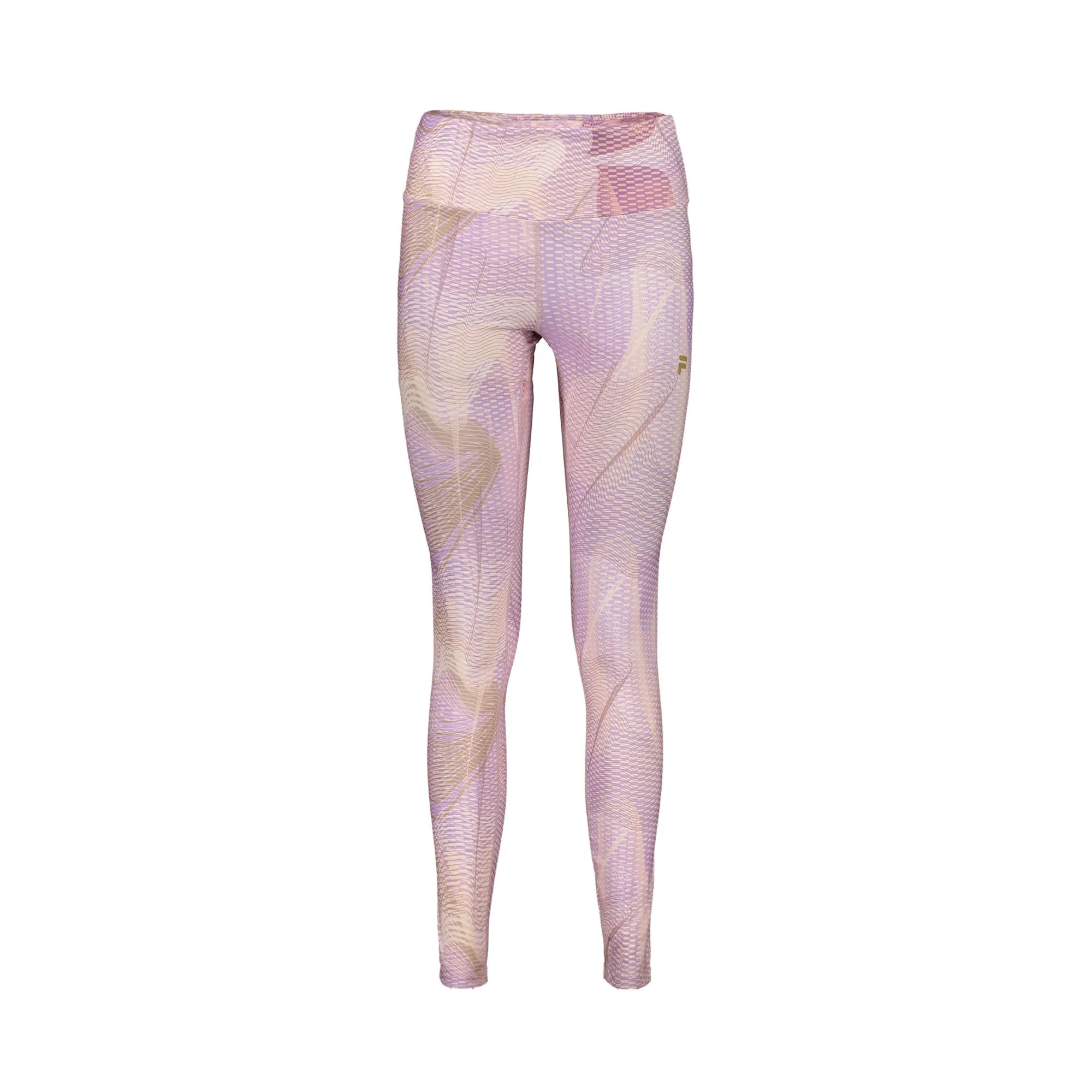 Fila Pantaloni Leggins Donna Viola Stampa Logo - foto prodotto